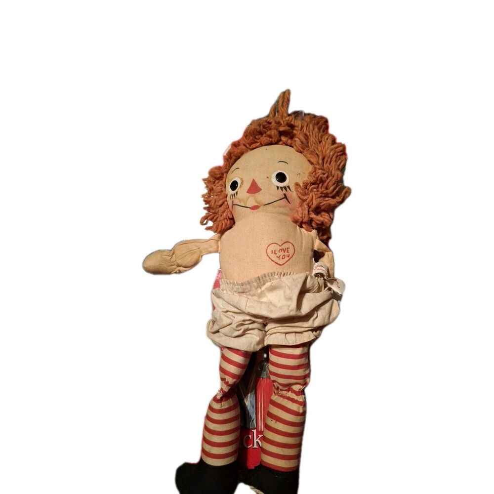 Vintage 16" Raggedy Ann Doll I love you / Missing Clothes